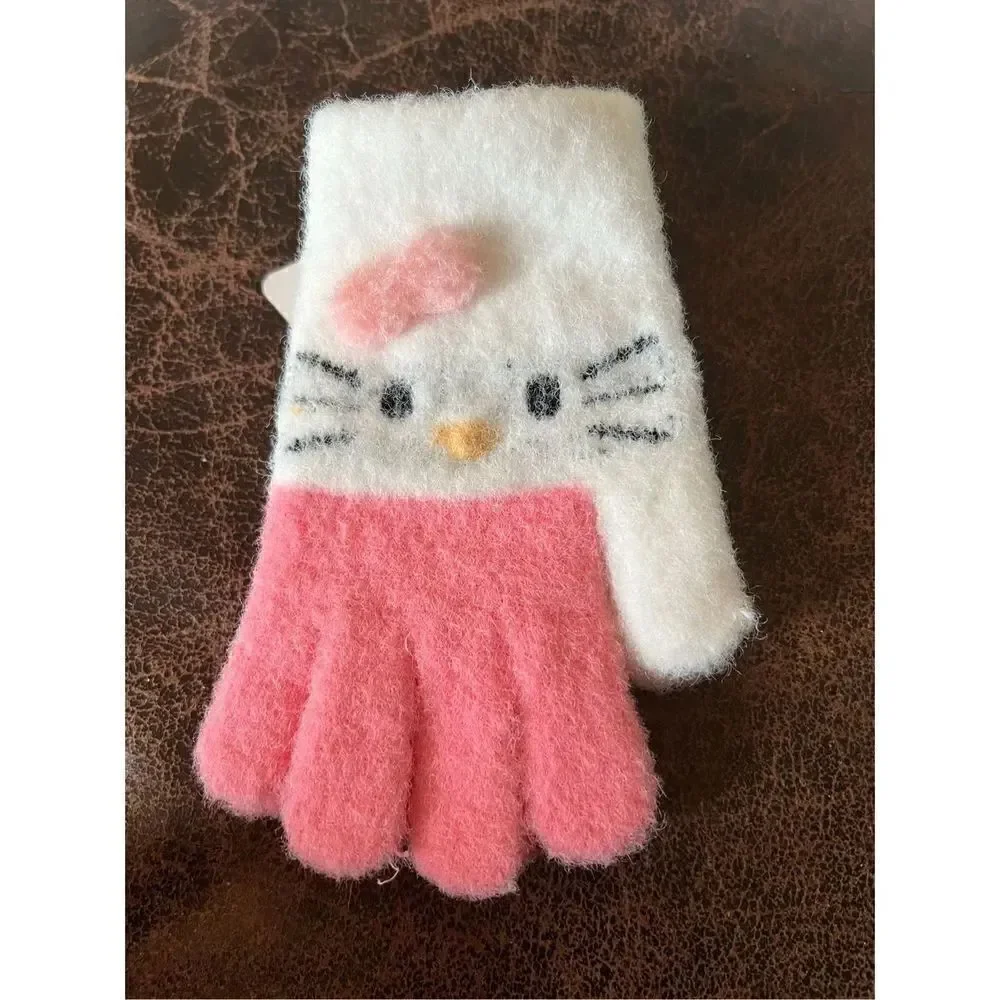 Hello Kitty Kids Plush Gloves